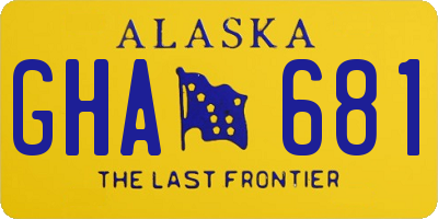 AK license plate GHA681