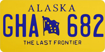 AK license plate GHA682