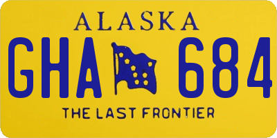 AK license plate GHA684