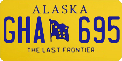 AK license plate GHA695