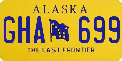 AK license plate GHA699