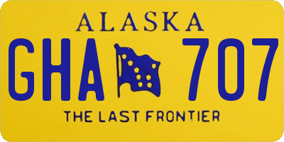 AK license plate GHA707