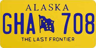AK license plate GHA708