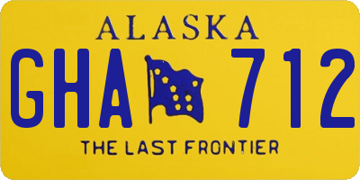 AK license plate GHA712