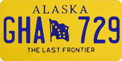 AK license plate GHA729