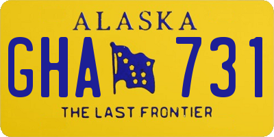 AK license plate GHA731