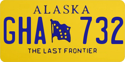 AK license plate GHA732