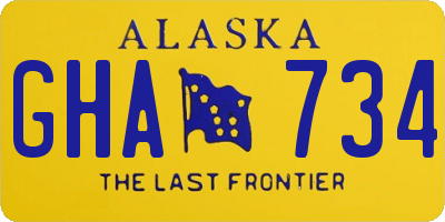 AK license plate GHA734