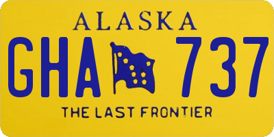 AK license plate GHA737