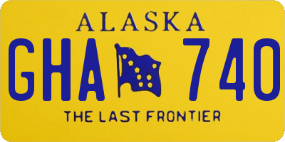 AK license plate GHA740