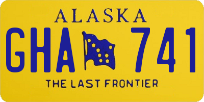AK license plate GHA741