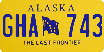 AK license plate GHA743