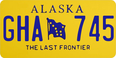 AK license plate GHA745