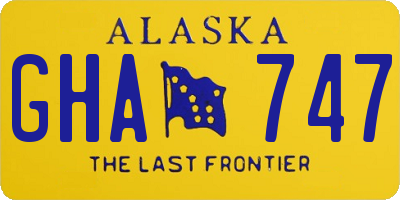 AK license plate GHA747