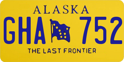 AK license plate GHA752
