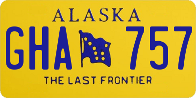 AK license plate GHA757