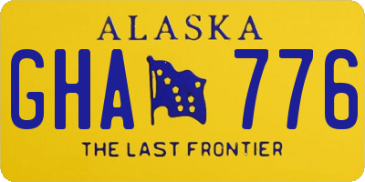 AK license plate GHA776