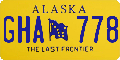 AK license plate GHA778
