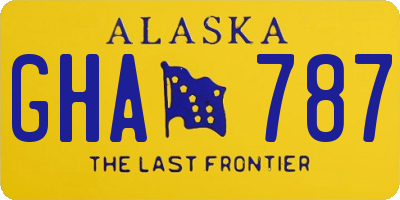 AK license plate GHA787