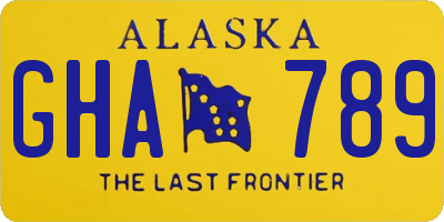 AK license plate GHA789
