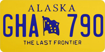 AK license plate GHA790