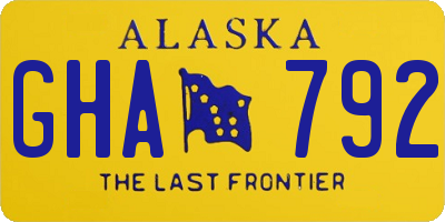 AK license plate GHA792