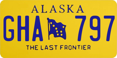 AK license plate GHA797