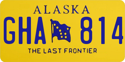 AK license plate GHA814
