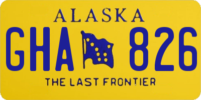 AK license plate GHA826