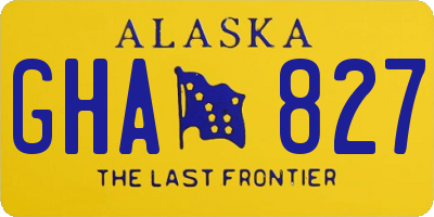 AK license plate GHA827