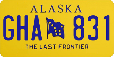 AK license plate GHA831