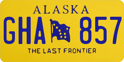 AK license plate GHA857