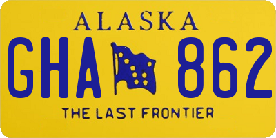 AK license plate GHA862