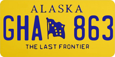 AK license plate GHA863