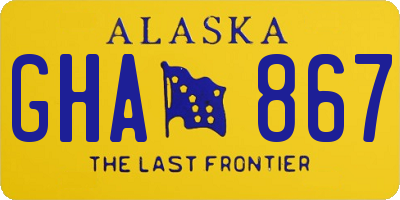 AK license plate GHA867