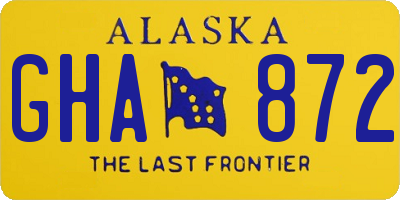 AK license plate GHA872