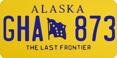 AK license plate GHA873