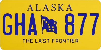 AK license plate GHA877