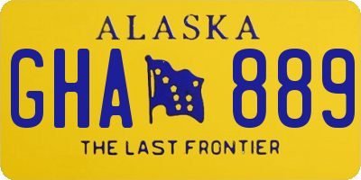 AK license plate GHA889