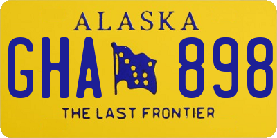AK license plate GHA898
