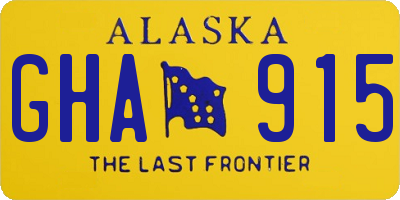 AK license plate GHA915