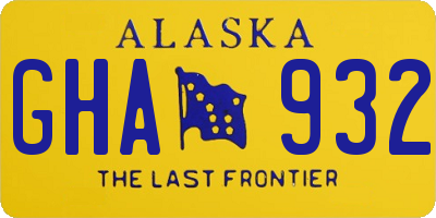 AK license plate GHA932