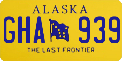 AK license plate GHA939