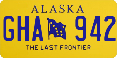AK license plate GHA942