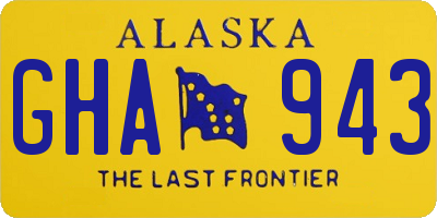 AK license plate GHA943