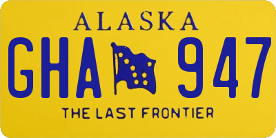 AK license plate GHA947
