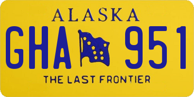 AK license plate GHA951