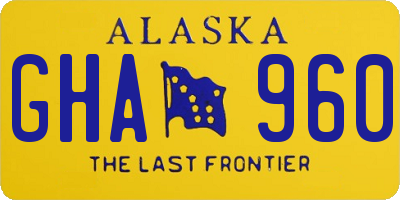 AK license plate GHA960