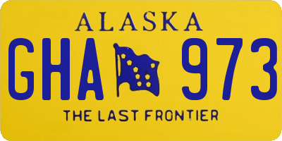 AK license plate GHA973