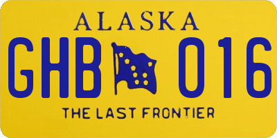 AK license plate GHB016